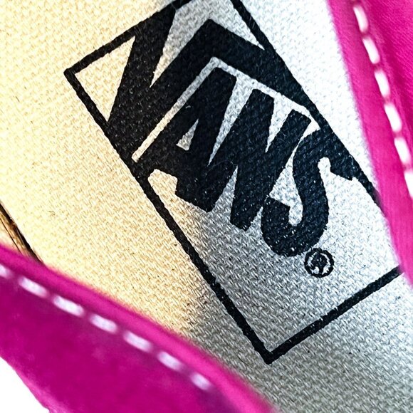 Authentic Vans Burgundy & White Lace-Up Shoes Men's 8.5 Women's 10 - Picture 4 of 12